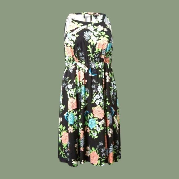 TORRID MINI Wash Challis Halter Neck Hi-Lo Tank dress 4X - Picture 4 of 12